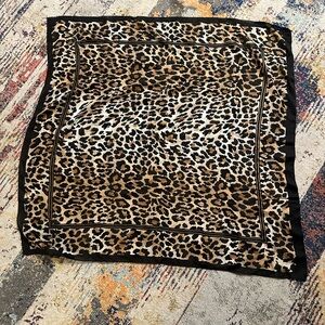 Leopard Print Silk Scarf